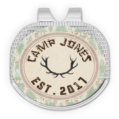 YouCustomizeIt Personalized Deer Golf Ball Marker - Hat Clip - Silver