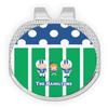 YouCustomizeIt Personalized Football Golf Ball Marker - Hat Clip - Silver view 1