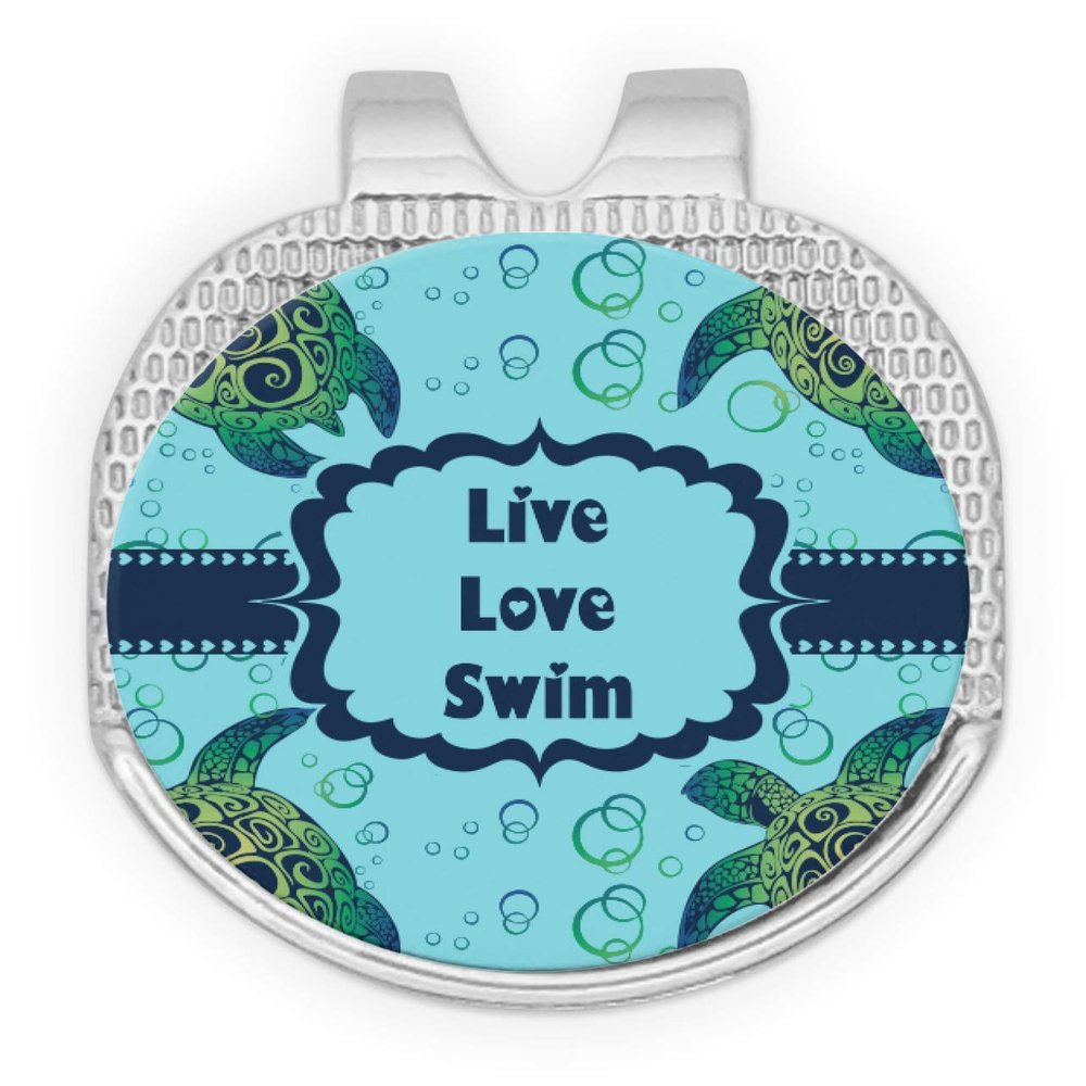 YouCustomizeIt Personalized Sea Turtles Golf Ball Marker - Hat Clip - Silver