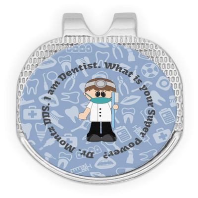 RNK Shops Personalized Dentist Golf Ball Marker - Hat Clip - Silver