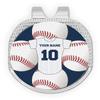 YouCustomizeIt Personalized Baseball Jersey Golf Ball Marker - Hat Clip - Silver view 1