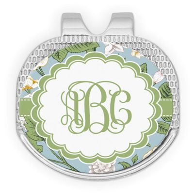 YouCustomizeIt Personalized Vintage Floral Golf Ball Marker - Hat Clip - Silver