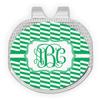 YouCustomizeIt Personalized Zig Zag Golf Ball Marker - Hat Clip - Silver view 1