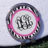 YouCustomizeIt Personalized Zebra Print Golf Ball Marker - Hat Clip - Silver view 3