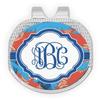 YouCustomizeIt Personalized Blue Parrot Golf Ball Marker - Hat Clip - Silver view 1