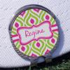 YouCustomizeIt Personalized Ogee Ikat Golf Ball Marker - Hat Clip - Silver view 3