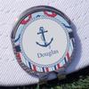 YouCustomizeIt Personalized Anchors & Stripes Golf Ball Marker - Hat Clip - Silver view 3