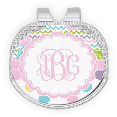 RNK Shops Personalized Girly Girl Golf Ball Marker - Hat Clip - Silver