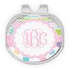 RNK Shops Personalized Girly Girl Golf Ball Marker - Hat Clip - Silver view 1