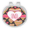 YouCustomizeIt Personalized Hearts Golf Ball Marker - Hat Clip - Silver view 1