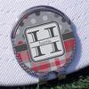 RNK Shops Personalized Red & Gray Dots and Plaid Golf Ball Marker - Hat Clip - Silver view 3