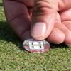 RNK Shops Personalized Red & Gray Dots and Plaid Golf Ball Marker - Hat Clip - Silver view 4