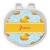 YouCustomizeIt Personalized Rubber Duckie Golf Ball Marker - Hat Clip - Silver view 1