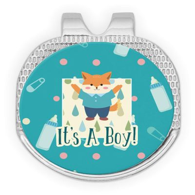 YouCustomizeIt Personalized Baby Shower Golf Ball Marker - Hat Clip - Silver