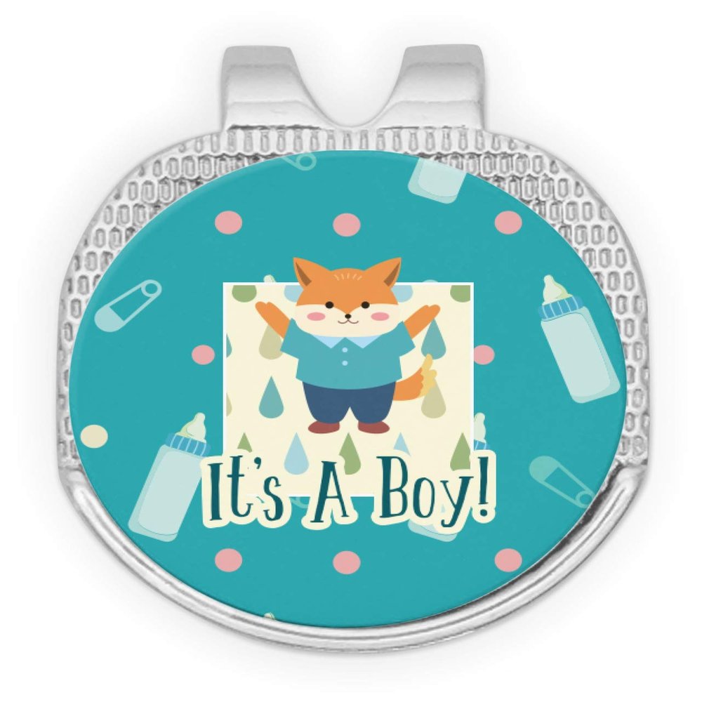 YouCustomizeIt Personalized Baby Shower Golf Ball Marker - Hat Clip - Silver