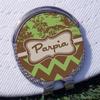 YouCustomizeIt Personalized Green & Brown Toile & Chevron Golf Ball Marker - Hat Clip - Silver view 3