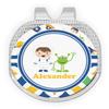 YouCustomizeIt Personalized Boy's Space & Geometric Print Golf Ball Marker - Hat Clip - Silver view 1