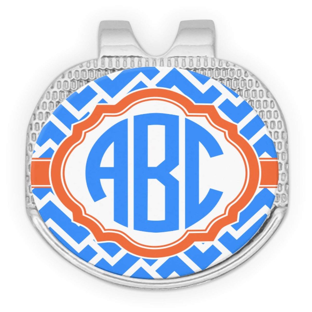 YouCustomizeIt Personalized Zigzag Golf Ball Marker - Hat Clip - Silver
