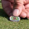 YouCustomizeIt Personalized Blue Madras Plaid Print Golf Ball Marker - Hat Clip - Silver view 4