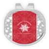 YouCustomizeIt Personalized Snowflakes Golf Ball Marker - Hat Clip - Silver view 1