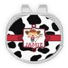 YouCustomizeIt Personalized Cowprint Cowgirl Golf Ball Marker - Hat Clip - Silver view 1