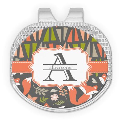 YouCustomizeIt Personalized Fox Trail Floral Golf Ball Marker - Hat Clip - Silver