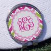 YouCustomizeIt Personalized Pink & Green Chevron Golf Ball Marker - Hat Clip - Silver view 3
