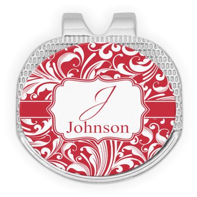 YouCustomizeIt Personalized Swirl Golf Ball Marker - Hat Clip - Silver