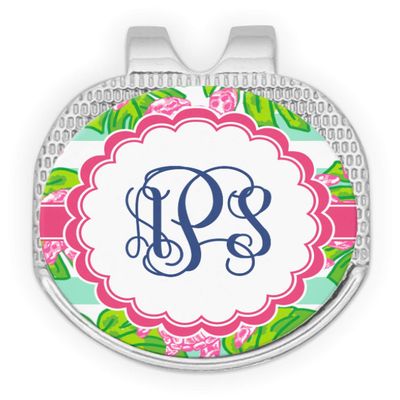 YouCustomizeIt Personalized Preppy Golf Ball Marker - Hat Clip - Silver