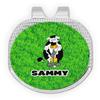 YouCustomizeIt Personalized Cow Golfer Golf Ball Marker - Hat Clip - Silver view 1