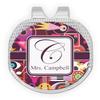 YouCustomizeIt Personalized Abstract Music Golf Ball Marker - Hat Clip - Silver view 1