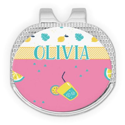YouCustomizeIt Personalized Summer Lemonade Golf Ball Marker - Hat Clip - Silver