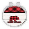 YouCustomizeIt Personalized Lumberjack Plaid Golf Ball Marker - Hat Clip - Silver view 1