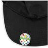 YouCustomizeIt Personalized Dinosaur Print & Dots Golf Ball Marker - Hat Clip - Silver view 2