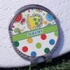 YouCustomizeIt Personalized Dinosaur Print & Dots Golf Ball Marker - Hat Clip - Silver view 3