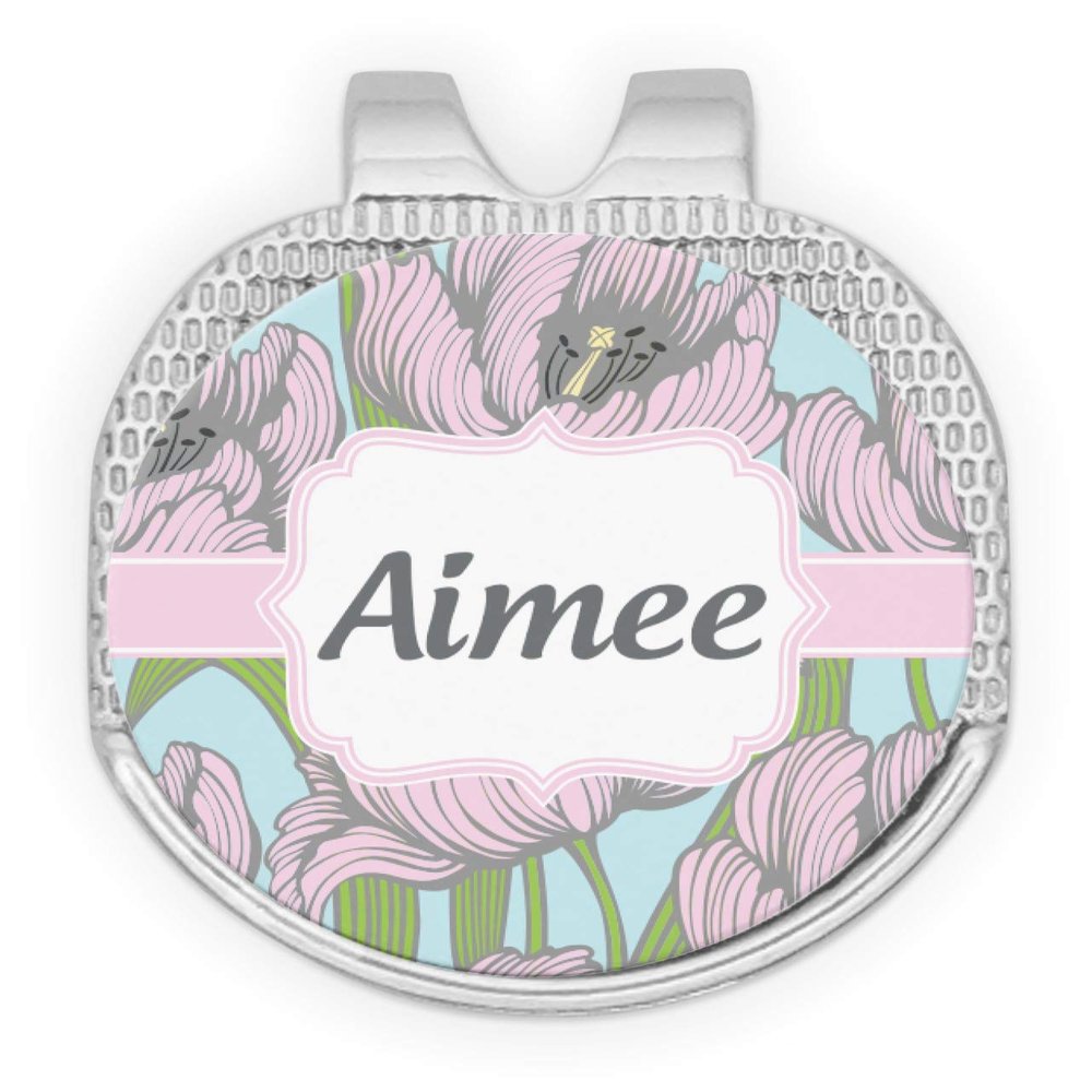 YouCustomizeIt Personalized Wild Tulips Golf Ball Marker - Hat Clip - Silver