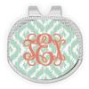 RNK Shops Personalized Monogram Golf Ball Marker - Hat Clip - Silver view 1