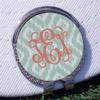 RNK Shops Personalized Monogram Golf Ball Marker - Hat Clip - Silver view 3