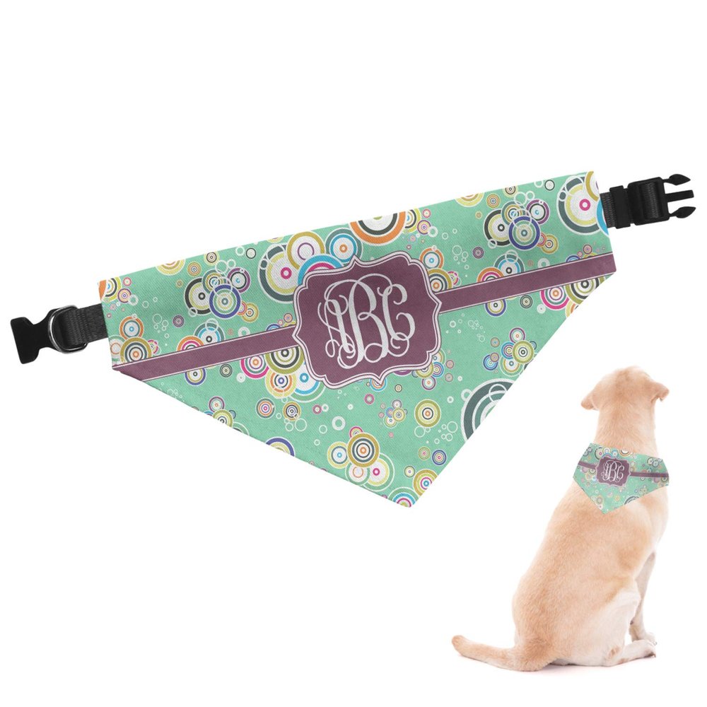 RNK Shops Personalized Colored Circles Dog Bandana - XLarge