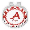 RNK Shops Personalized Ladybugs & Chevron Golf Ball Marker - Hat Clip - Silver view 1