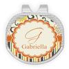 YouCustomizeIt Personalized Swirls, Floral & Stripes Golf Ball Marker - Hat Clip - Silver view 1