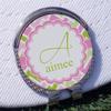 YouCustomizeIt Personalized Pink & Green Geometric Golf Ball Marker - Hat Clip - Silver view 3