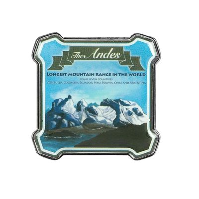 Collectible Novelty Pin for Backpack, Scarf - Made Made From Jeweler Class Metal - Spartan and the Green Egg Explorer Pin Series: The Andes (27)