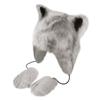 Fox Fur Earmuff Winter Hats for Women Girls Thermal Fluffy Furry Fur Ear Warmers Earflap Outdoor Running Motorcycling Snow Skiing Cap Insulated Cold Weather Headbands Party Costume Gift (Grey) view 3