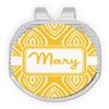 YouCustomizeIt Personalized Tribal Diamond Golf Ball Marker - Hat Clip - Silver view 1