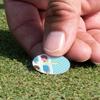 YouCustomizeIt Personalized Popsicles and Polka Dots Golf Ball Marker - Hat Clip - Silver view 4