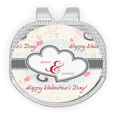YouCustomizeIt Personalized Cats in Love Golf Ball Marker - Hat Clip - Silver