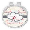 YouCustomizeIt Personalized Cats in Love Golf Ball Marker - Hat Clip - Silver view 1