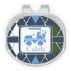 YouCustomizeIt Personalized Blue Argyle Golf Ball Marker - Hat Clip - Silver view 1