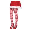 Delightful Red & White Candy Stripe Stockings - Adult Size - Bold, Unique &Festive Design - Perfect for Christmas Costumes view 1
